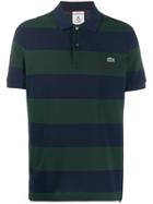 Lacoste Live Embroidered Logo Striped Polo Shirt - Blue