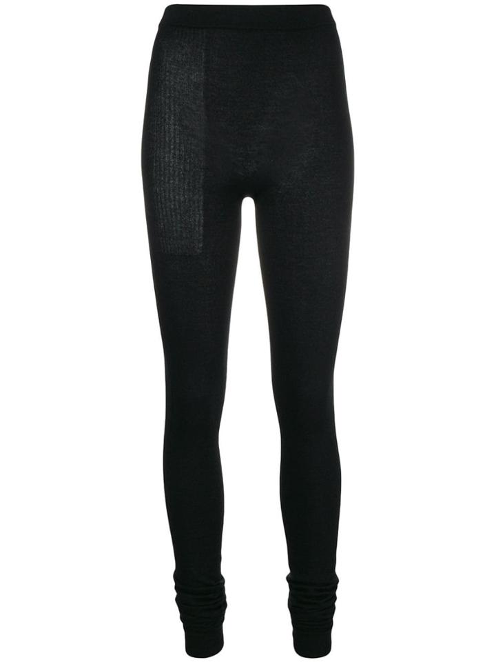 Rick Owens Knitted Leggings - Black
