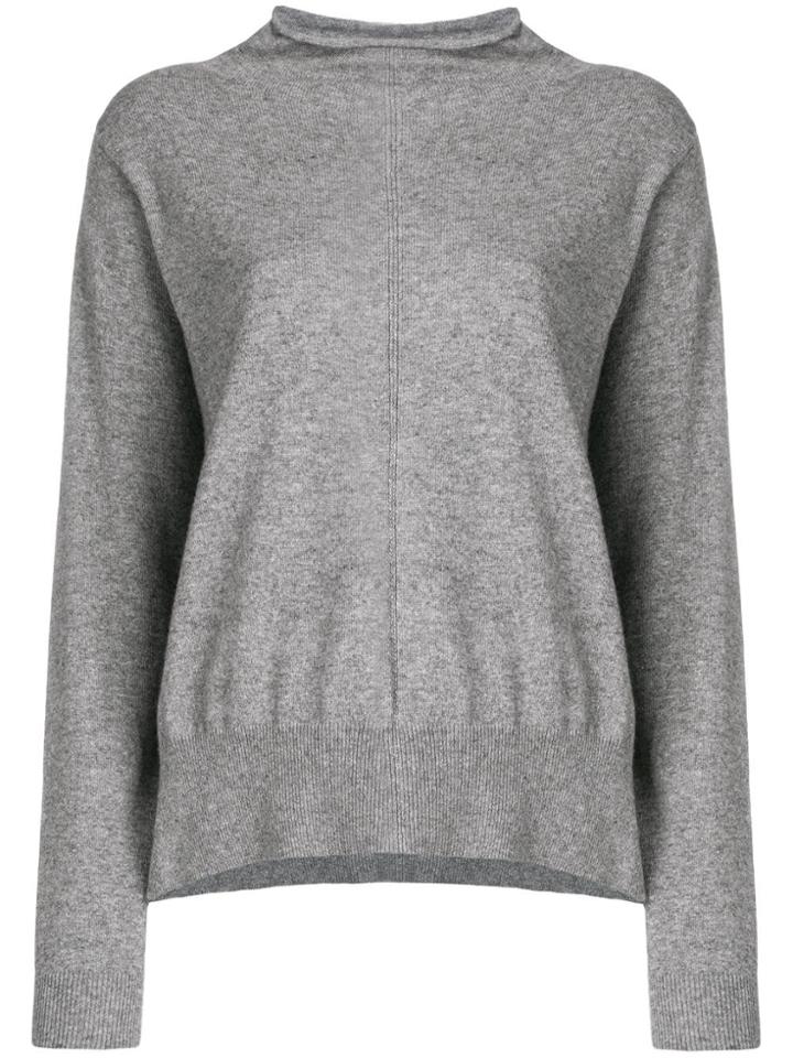 Semicouture Mock Neck Jumper - Grey