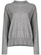 Semicouture Mock Neck Jumper - Grey