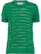Prada Crochet Cotton Sweater - Green