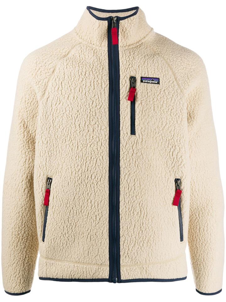 Patagonia Contrast Logo Bomber Jacket - Neutrals