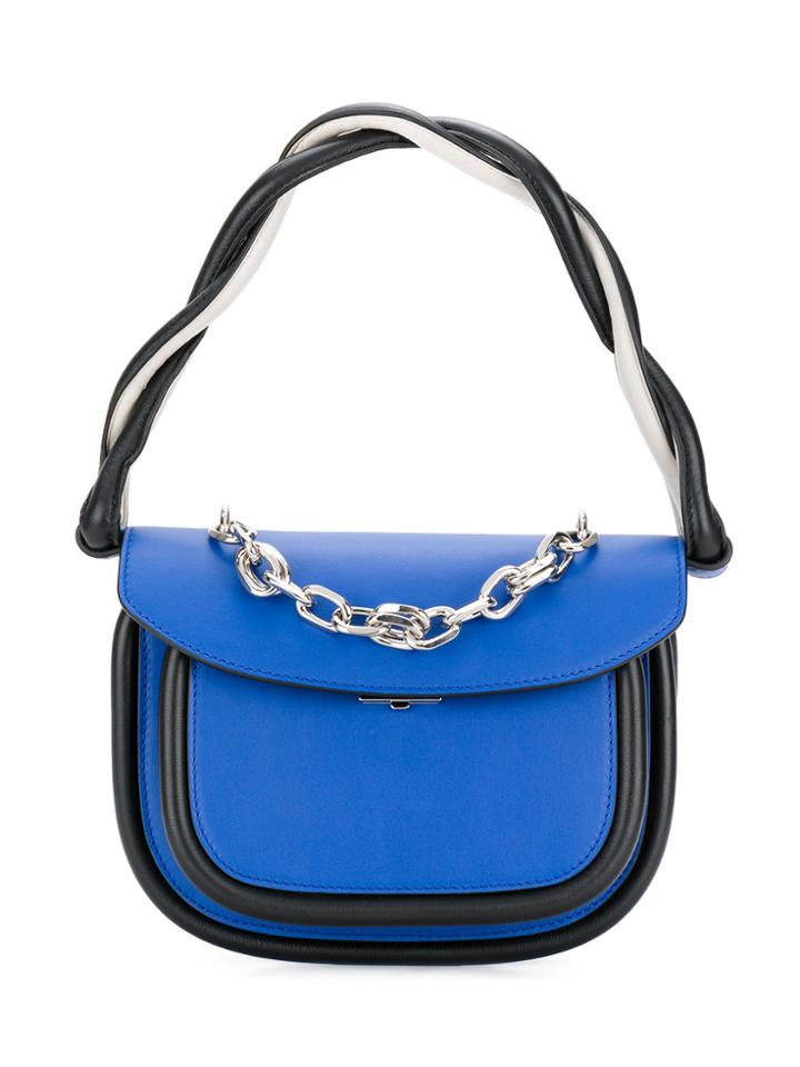 Marni Fold Over Shoulder Bag - Blue