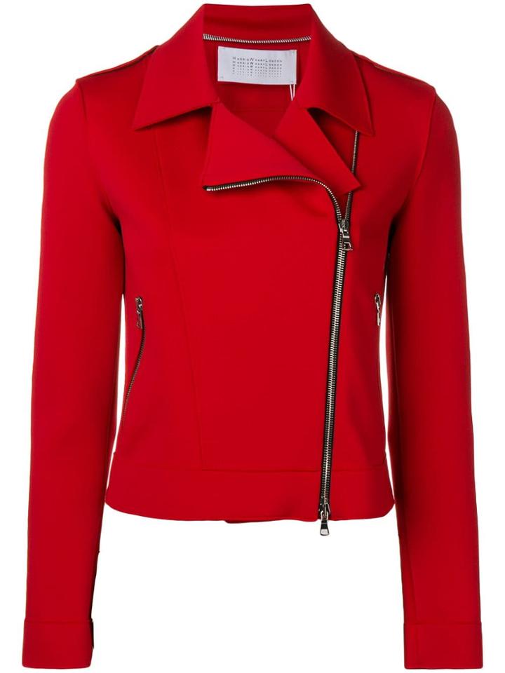 Harris Wharf London Side Zip Jacket - Red