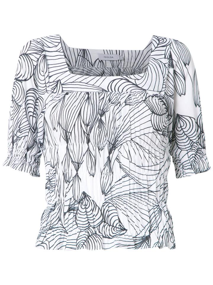 Isolda - Printed Blouse - Women - Cotton - 38, White, Cotton