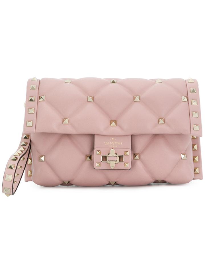 Valentino Valentino Garavani Candystud Clutch - Pink & Purple