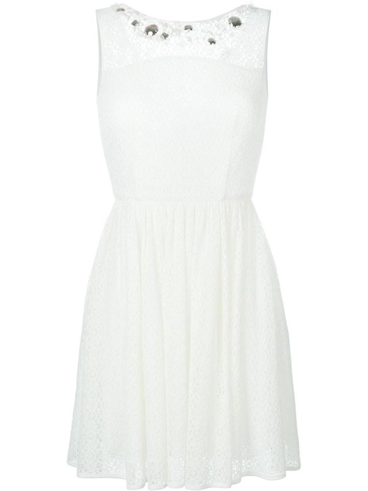 Blugirl Embellished Neck Guipure Lace Dress