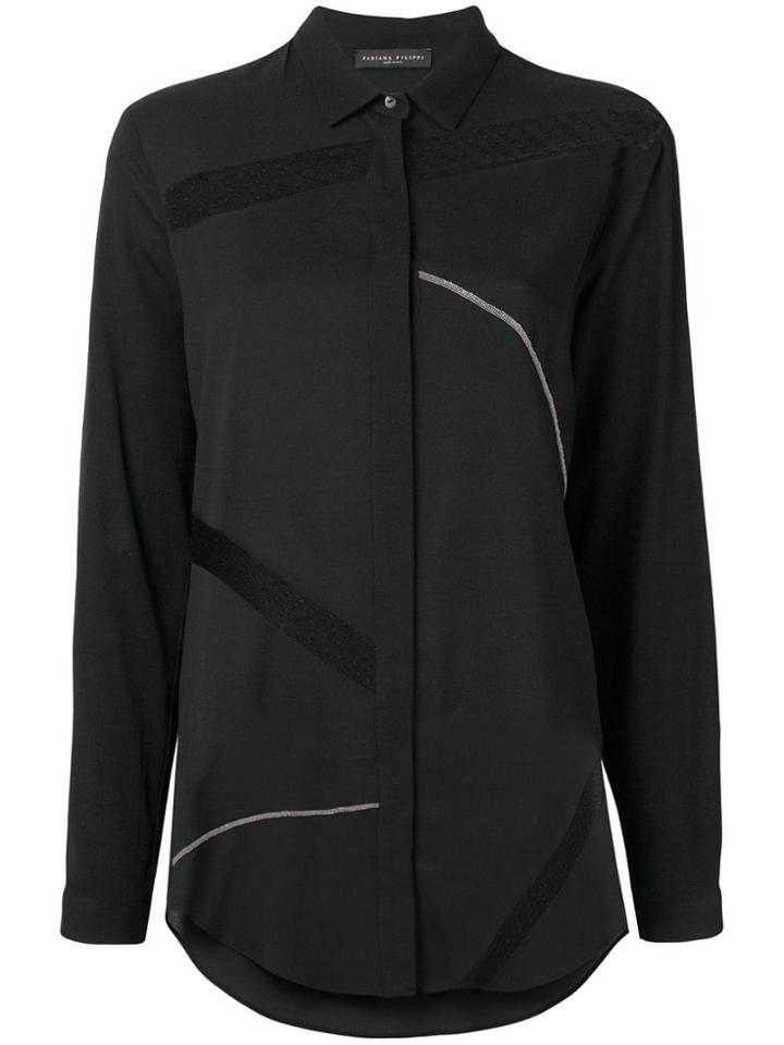 Fabiana Filippi Sheer Details Shirt - Black