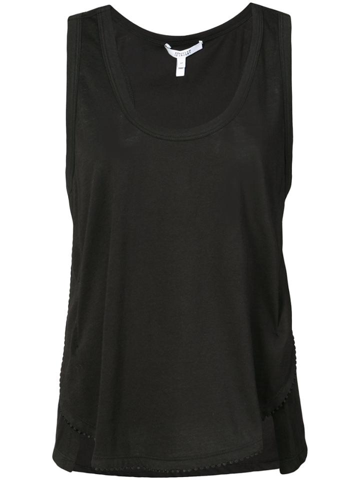 Derek Lam 10 Crosby Tank With Lace Trim - Black