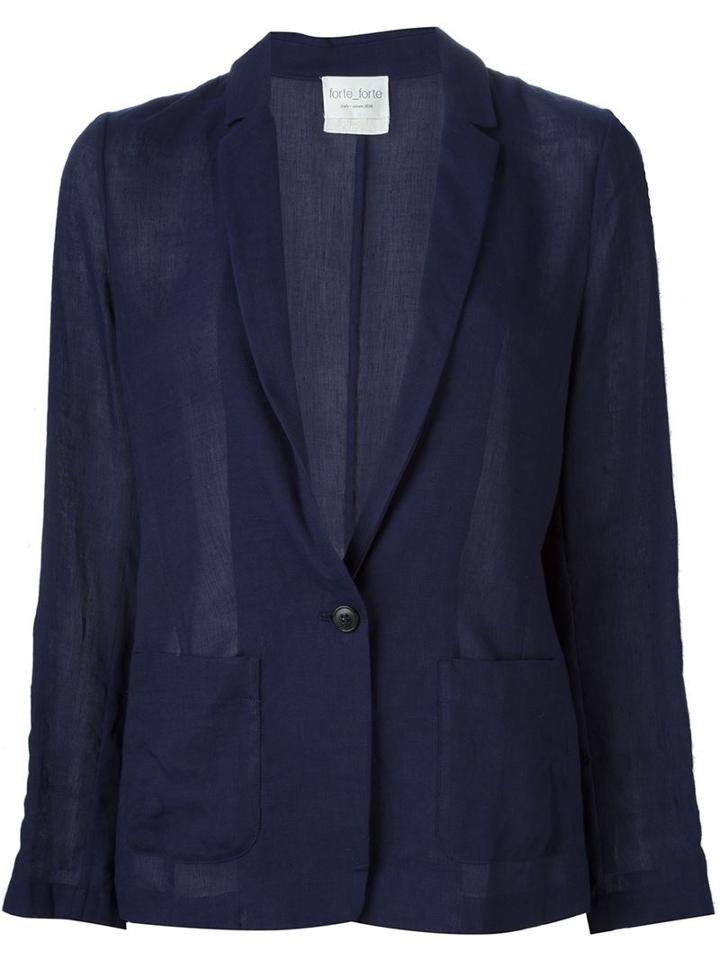 Forte Forte Semi Sheer Lightweight Single Breasted Blazer