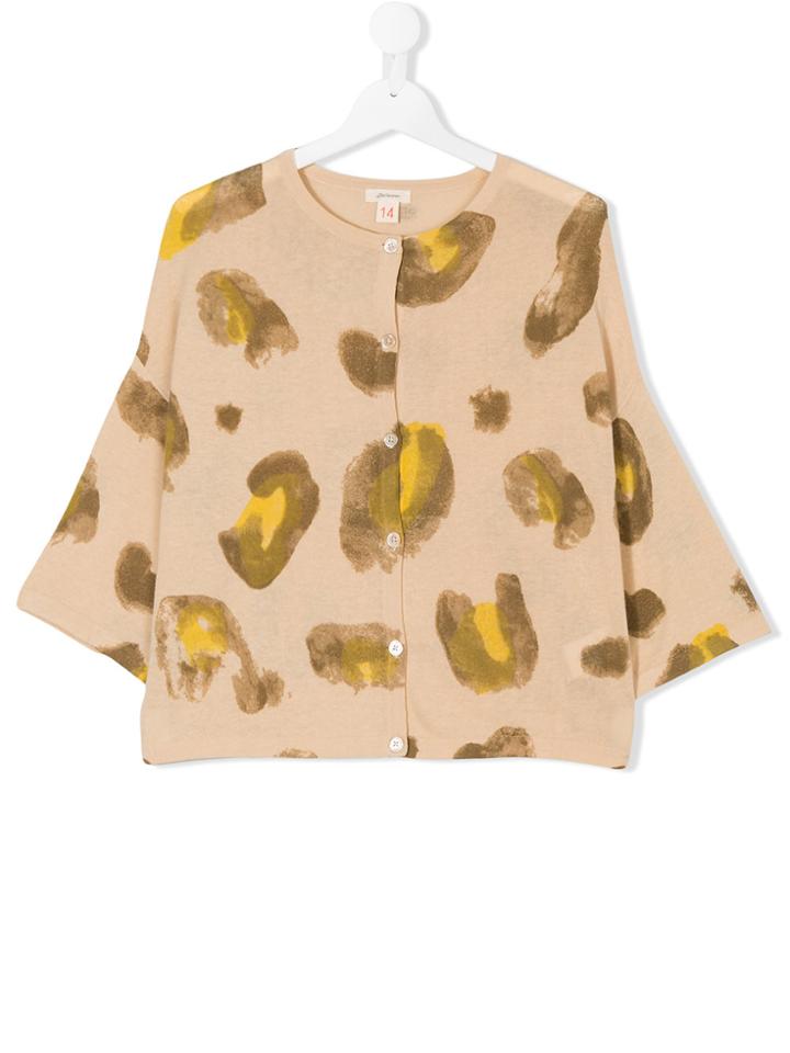 Bellerose Kids Leopard Print Cardigan - Nude & Neutrals