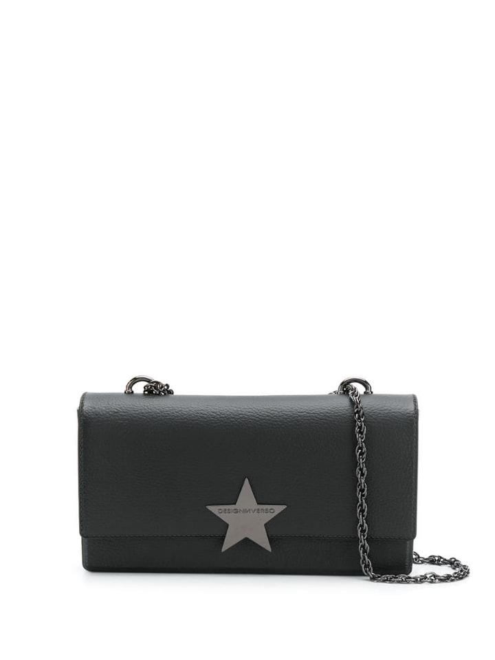 Designinverso Star Plaque Shoulder Bag - Black