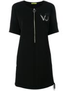 Versace Jeans Zipped T-shirt Dress - Black