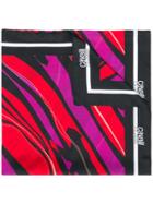 Cavalli Class Striped Scarf - Black