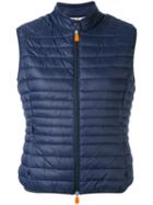 Save The Duck - Sleeveless Padded Gilet - Women - Nylon/polyester - 3, Blue, Nylon/polyester