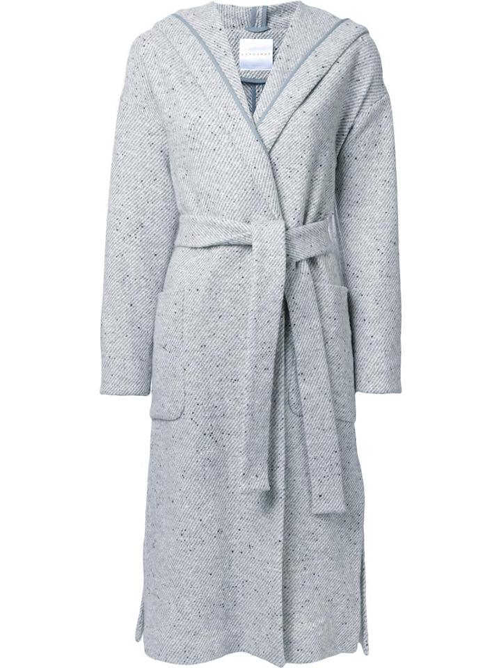 Cityshop Belted Gown Coat, Women's, Grey, Nylon/wool