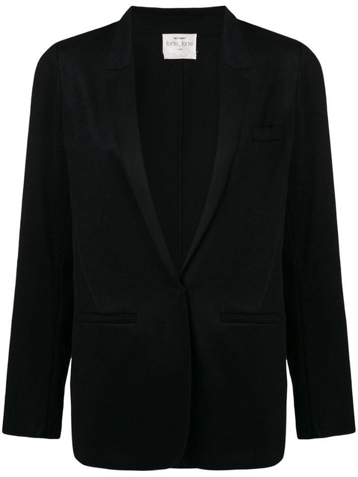 Forte Forte Deep V-neck Blazer Jacket - Black