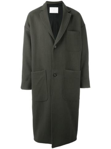 Société Anonyme Loose Fit Oversized Coat, Men's, Size: Large, Green, Cashmere/wool