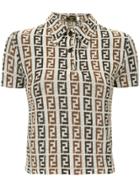 Fendi Vintage Monogram Polo Shirt - Brown