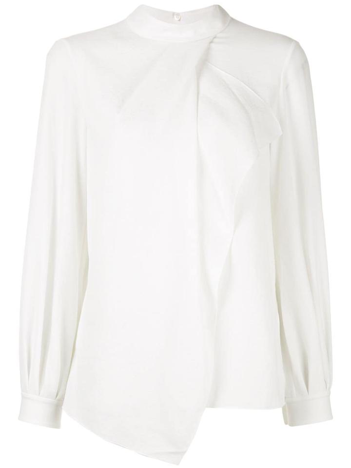 Portspure Front Drape Blouse - White