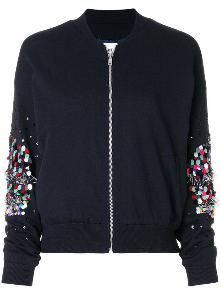 Essentiel Antwerp Sequined Zipped Jacket - Blue