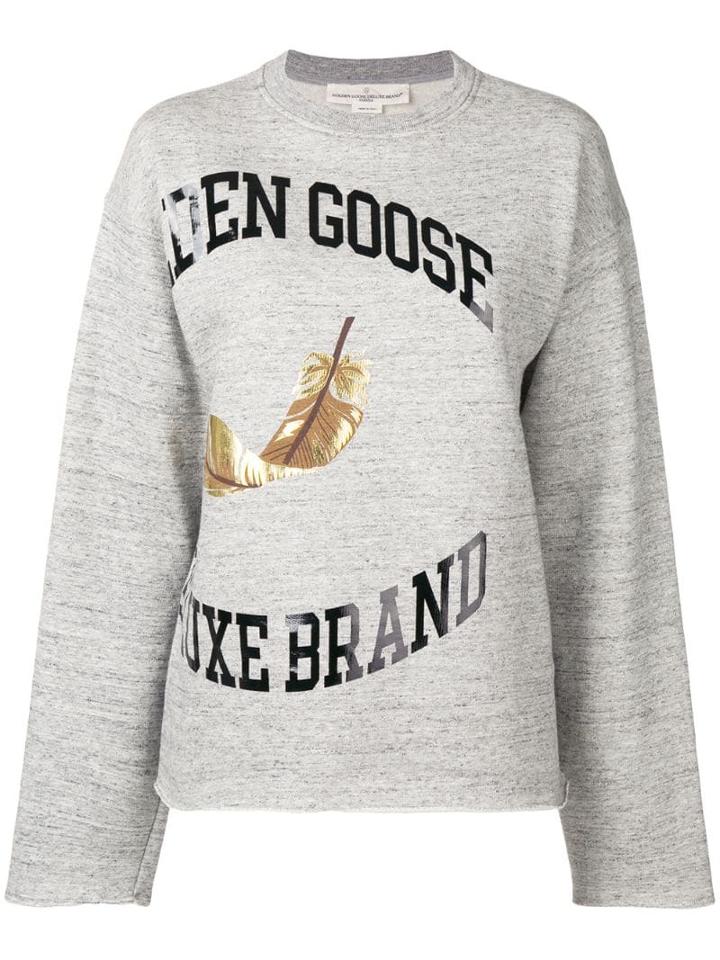 Golden Goose Logo Print Sweater - Grey