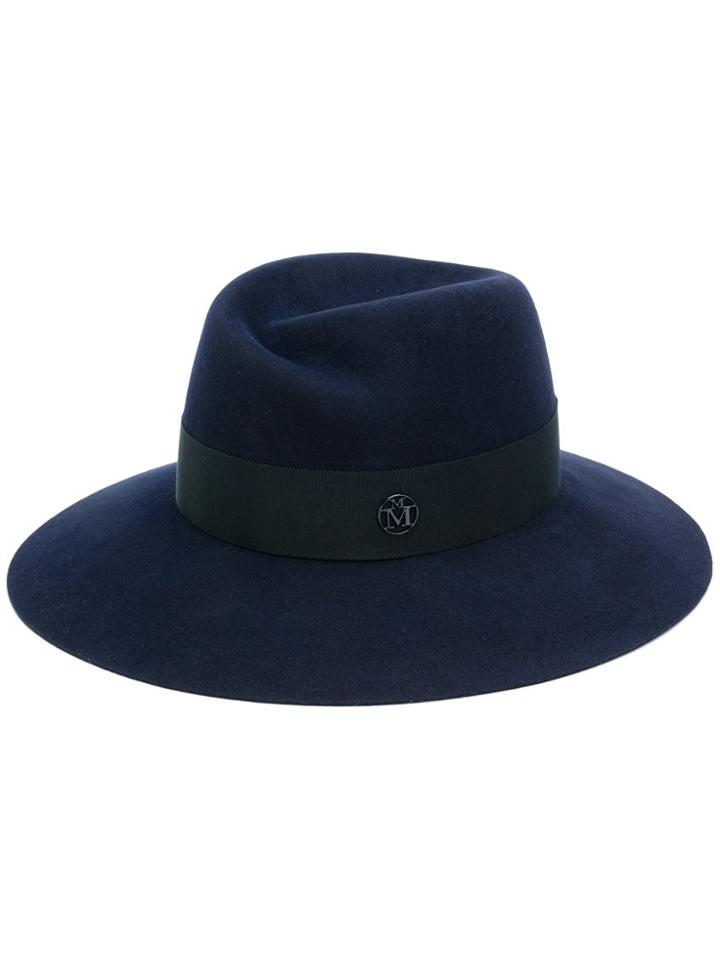 Maison Michel Virginie Fedora Hat - Blue