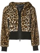 Boutique Moschino Cropped Leopard Print Jacket - Brown