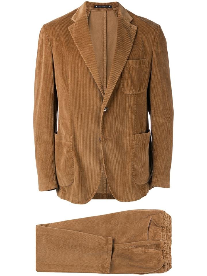 Bagnoli Sartoria Napoli Two-piece Corduroy Suit - Brown