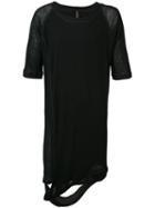 Barbara I Gongini - Elongated Split T-shirt - Men - Lyocell/wool - Xs, Black, Lyocell/wool