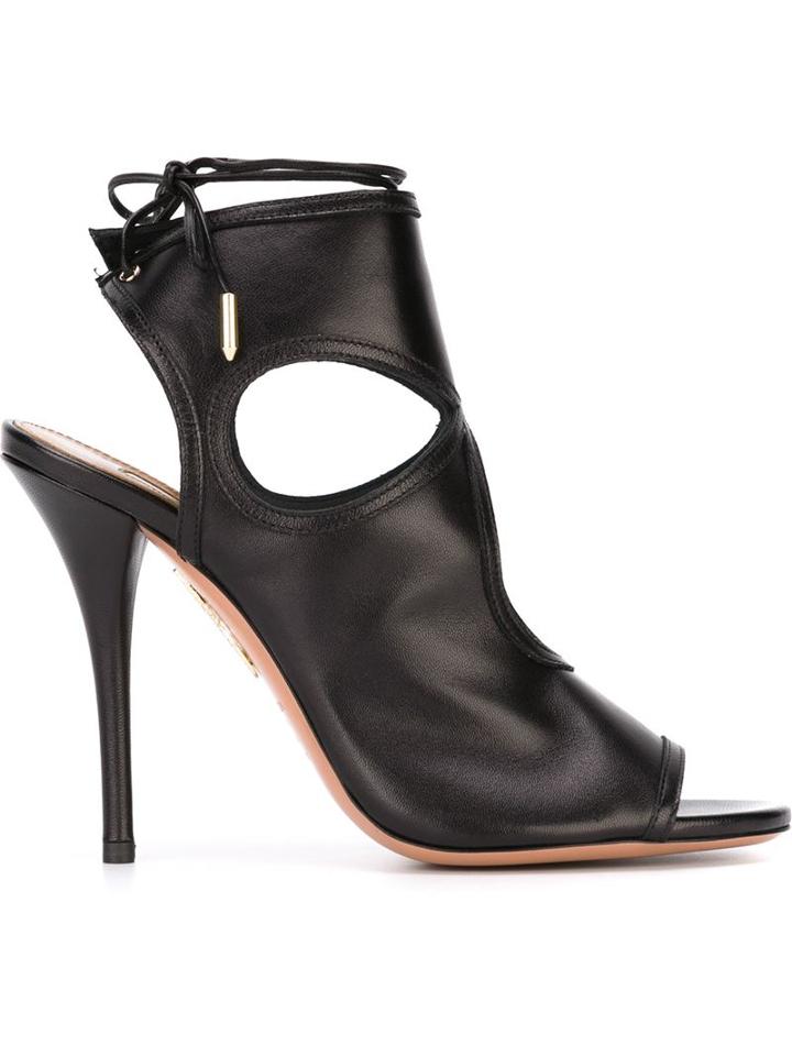 Aquazzura Sex Thing Sandals, Women's, Size: 37, Black, Leather