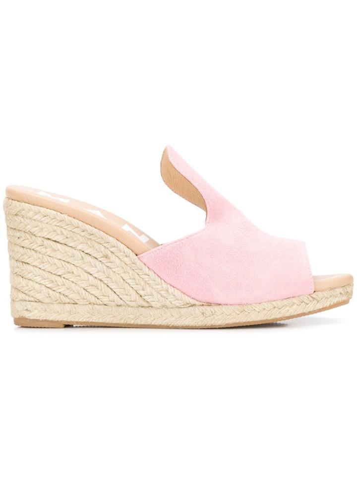 Manebi Wedge Mules - Pink