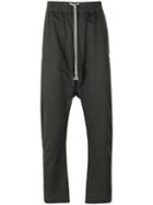 Rick Owens Drkshdw - Drawstring Drop-crotch Trousers - Men - Cotton - S, Grey, Cotton