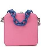 The Volon Cube Chain Shoulder Bag - Pink
