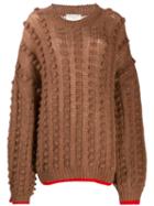Marco De Vincenzo Contract Trim Chunky Jumper - Brown