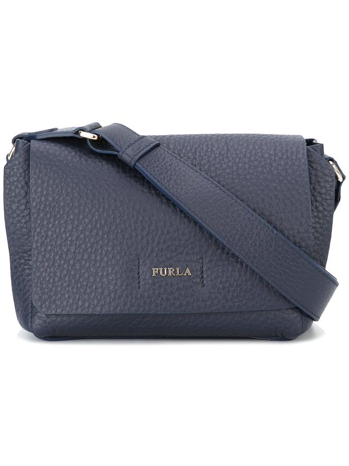 Furla - Small Flap Shoulder Bag - Women - Leather - One Size, Women's, Blue, Leather
