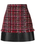 Alexander Mcqueen Short Tweed Skirt - Red