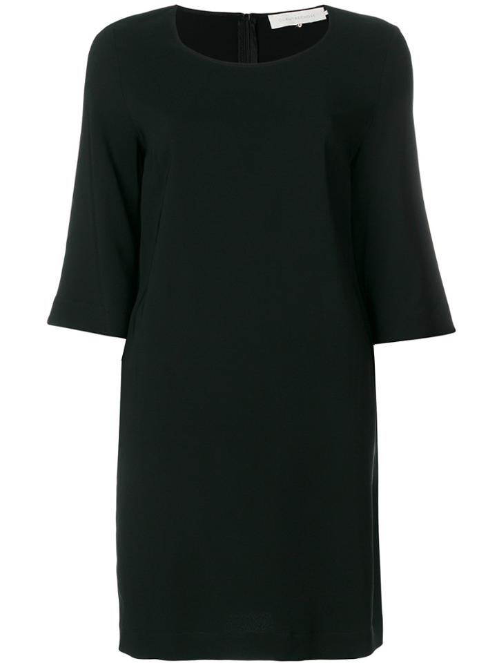 L'autre Chose Classic Fitted Shift Dress - Black