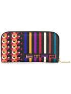 Etro Geometric Pattern Zip Wallet - Black