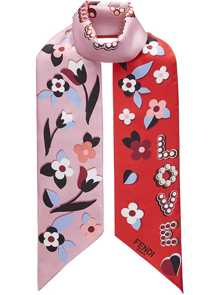 Fendi Fun Fair Maxi Wrappy Scarf - Red