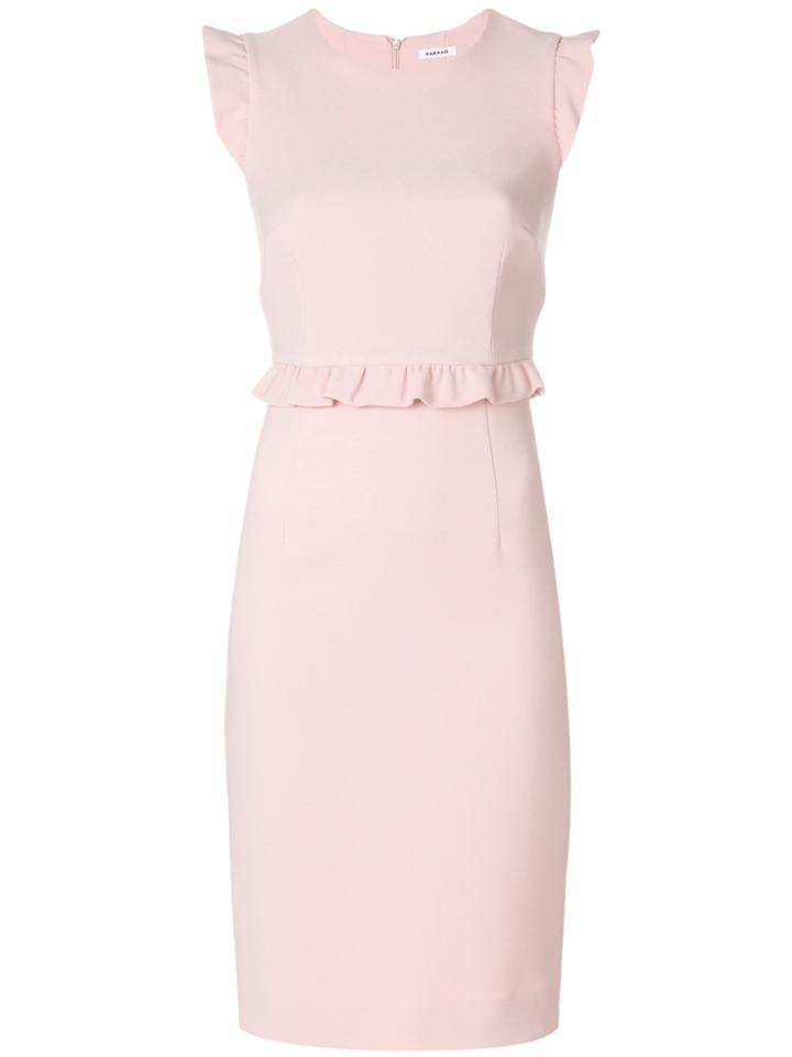 P.a.r.o.s.h. Fitted Frill Dress - Pink & Purple