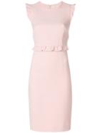 P.a.r.o.s.h. Fitted Frill Dress - Pink & Purple