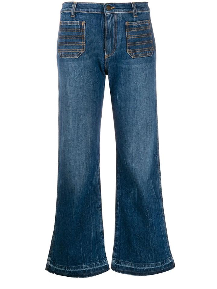 Philosophy Di Lorenzo Serafini Cropped Flare Jeans - Blue