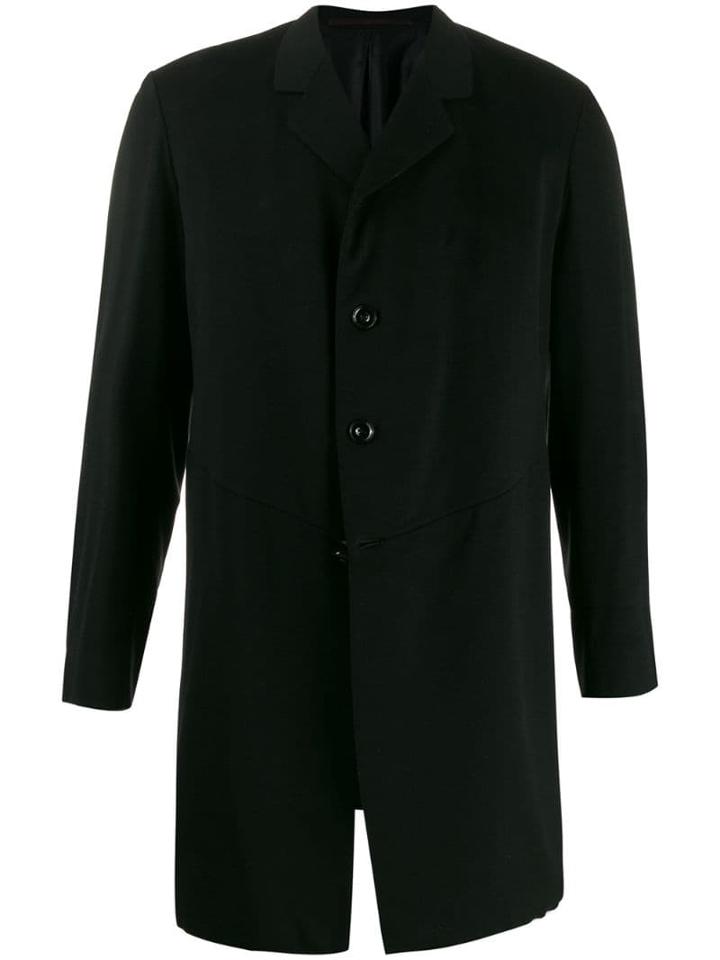 A.n.g.e.l.o. Vintage Cult 1910's Notched Straight Coat - Black