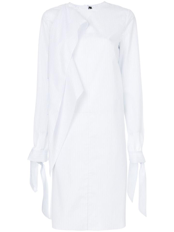 Calvin Klein 205w39nyc Asymmetric Striped Dress - White