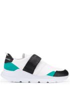 Leather Crown Touch Strap Sneakers - White