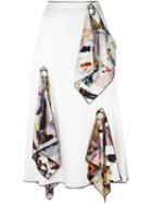 Christopher Kane Hanging Patch Skirt, Women's, Size: 40, White, Viscose/silk