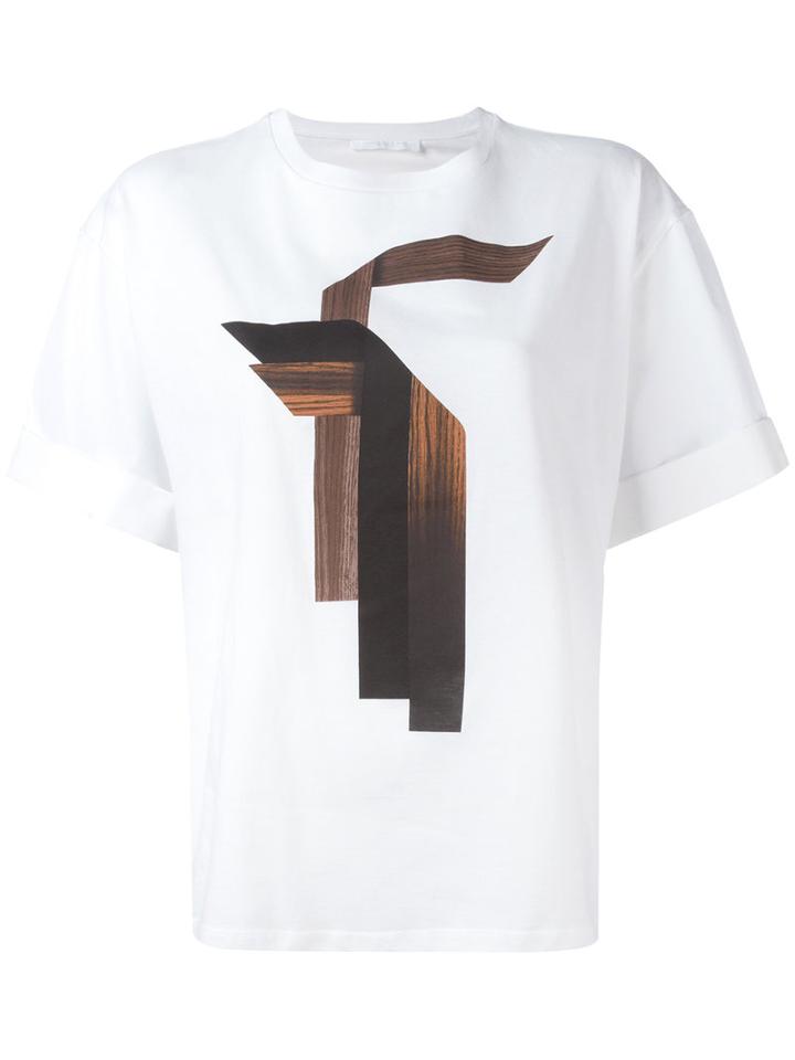 Graphic Print T-shirt - Women - Cotton - L, White, Cotton, Neil Barrett