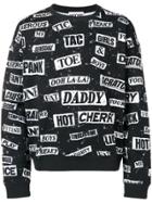 Moschino Safety Print Sweatshirt - Black