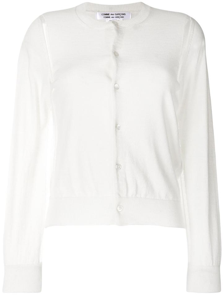 Comme Des Garçons Comme Des Garçons Open-knit Shoulder Cardigan - Nude